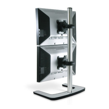 Atdec VFS-DV Dual Monitor Vertical Stacked Freestanding Mount - Image 1
