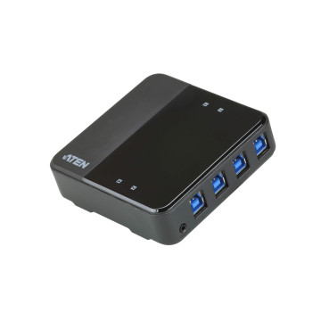 Aten US3344-AT Peripheral Switch 4x4 USB 3.1 Gen1, 4x PC, 4x USB 3.1 Gen1 Ports, Remote Port Selector, Plug and Play - Image 1