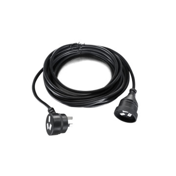 8ware RC-3088AU-020 AU Power Cable Extension 3-Pin Male to Female 2m 3-Pin AU Piggy Back Black - Image 1