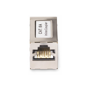 StarTech IN-CAT6A-COUPLER-S1 SHIELDED RJ45 COUPLER, INLINE CAT6A COUPLER, FEMALE TO FEMALE (F/F) T568B PIN - Image 1