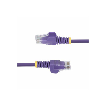 StarTech N6PAT200CMPLS 2m Purple Slim CAT6 Ethernet Cable, Snagless, 28AWG, LSZH, LTW - Image 1