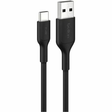 Belkin CAB021FQ0MBK BoostCharge 15 cm USB-C/USB-A Data Transfer Cable - Cable for iPhone, MacBook - First End: 1 × USB Type A - Male - Second End: 1 × USB Type C - Male - Black - Image 1