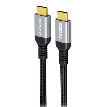 MBEAT MB-XCB-8KHDM30 Tough Link 3m Certified 8K HDMI Cable - Space Grey HDMI 2.1 (male) to HDMI 2.1 (male) 48Gbps 51g - Image 1