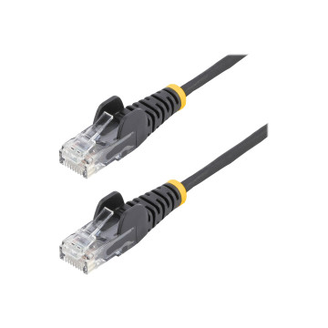 StarTech N6PAT200CMBKS 2M CAT6 CABLE, RJ45 PATCH CORD, SNAGLESS, SLIM, LSZH, BLACK, LTW - Image 1