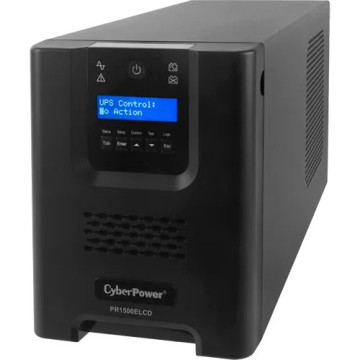 CyberPower PR1500ELCD PRO series 1500VA / 1350W (10A) Tower UPS with LCD -- 3 yrs Adv. Rep & 2 yrs on Int. Battery - Image 1