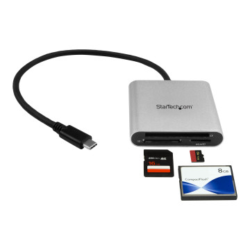 StarTech FCREADU3C MULTI MEMORY CARD READER/WRITER, USB-C 3.0, SD, MICRO-SD,COMPACT FLASH, 2YR - Image 1
