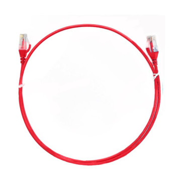 8ware CAT6THINRD-20M CAT6 Ultra Thin Slim Cable 20m - Red Color Premium RJ45 Ethernet Network LAN UTP Patch Cord 26AWG for Data - Image 1