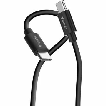Verbatim 32391 CABLE USB-C TO USB-C BLACK/WHITE 2PK - Image 1