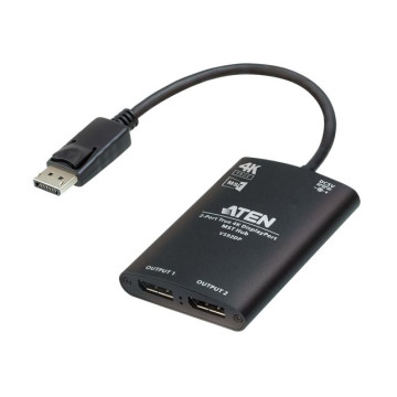 Aten VS92DP-AT VS92DP Video Splitter 2-Port True 4K resolution for dual output, up to 3840x2160@30 Hz, DisplayPort 1:2; HDCP 1.3 Compliant - Image 1
