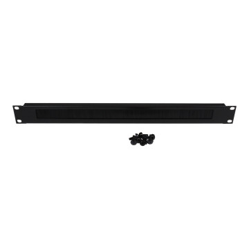 StarTech CMBRUSH1U 1U 19" CABLE MGMT ORGANIZER BRUSH STRIP SERVER RACK PANEL, 2YR - Image 1