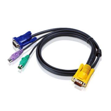 Aten 2L-5203P KVM Cable 3m with VGA & PS/2 to 3in1 SPHD to suit CS7xE, CS13xx, CS17xxA, CS17xxi, CL5xxx, CL10xx, KL91xx, KN91xx - Image 1