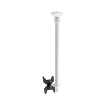 Atdec TH-1040-CTSW Short Pole Ceiling Mount with Tilt up to 46" and 25kg - White - Image 1