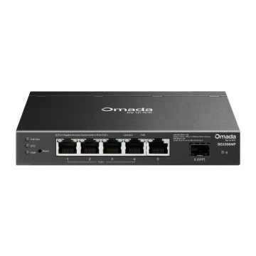 TP-LINK SG2206MP OMADA 6-PORT MANAGED GIGABIT SWITCH, POE+(4), SFP(1), 63W, 5YR - Image 1
