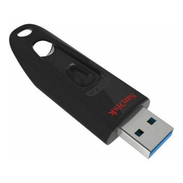 Sandisk SDCZ48-032G-U46 Ultra 32GB USB3.0 Flash Drive ~130MB/s Memory Stick Thumb Key Lightweight SecureAccess Password-Protected Retail 5yr BLACK - Image 1