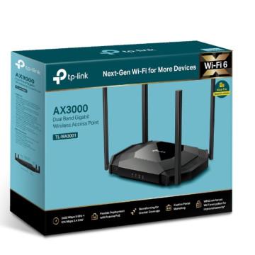 TP-LINK TL-WA3001 AX3000 Gigabit Wi-Fi 6 Access Point, 3000 Mbps Dual Band WiFi , Passive PoE, Multiple Operation Modes - Image 1