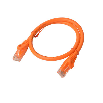 8ware PL6A-0.25ORG CAT6A Cable 0.25m (25cm) - Orange Color RJ45 Ethernet Network LAN UTP Patch Cord Snagless - Image 1