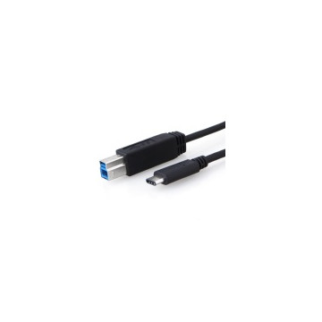 8ware UC-3001BC USB-C to USB-B Cable 1m Type-C to B Male to Male Black 10Gbps - Image 1