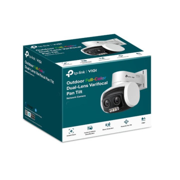 TP-LINK VIGI C540V VIGI 4MP C540V Outdoor Full-Color Dual-Lens Varifocal Pan Tilt Network Camera,Two-Way Audio, Smart Detection 3YW - Image 1