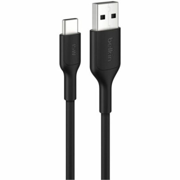 Belkin CAB021FQ2MBK BoostCharge 2 m USB-C/USB-A Data Transfer Cable - Cable for iPhone, MacBook - First End: 1 × USB Type A - Male - Second End: 1 × USB Type C - Male - Black - Image 1