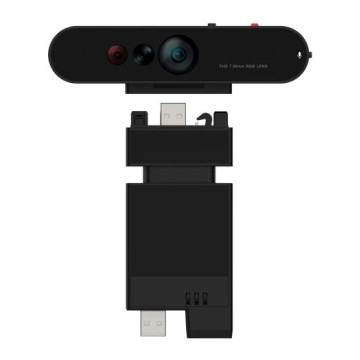 Lenovo 4XC1K97399 ThinkVision MC60 (S) Monitor Webcam 1080p IR & RGB dual‑sensor Adjustable FOV: 65°-90° AI enhance noise‑cancelling MIC Physical privacy shutter - Image 1