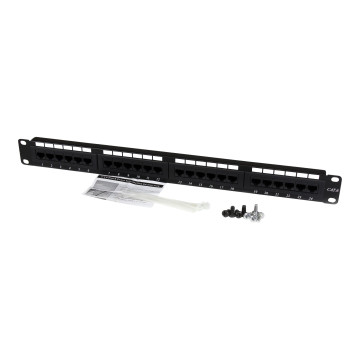 StarTech C6PANEL24 24 PORT CAT6 PATCH PANEL - 110 TYPE RACK MOUNT PATCH PANEL 1U 2YR - Image 1