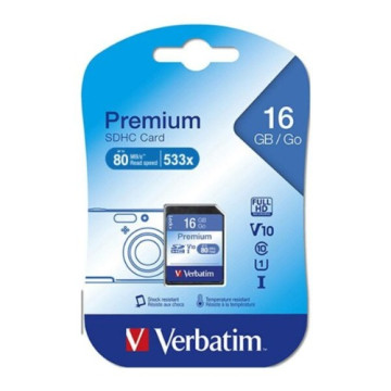 Verbatim 43962 SDHC 16GB (Class 10) Up to 45MB/Sec 300X read speed - Image 1