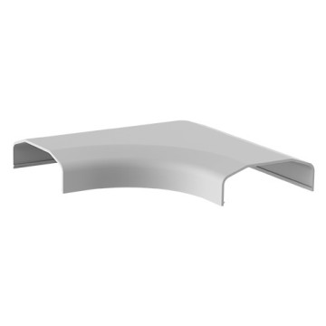 Brateck CC07-J2-W Plastic Cable Cover Joint L Shape Material:ABS Dimensions 127x127x21.5mm - White - Image 1