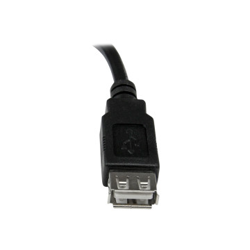 StarTech USBEXTAA6IN 0.15M USB2.0 A TOA EXTENSION CABLE, M/F, BLACK, LTW - Image 1