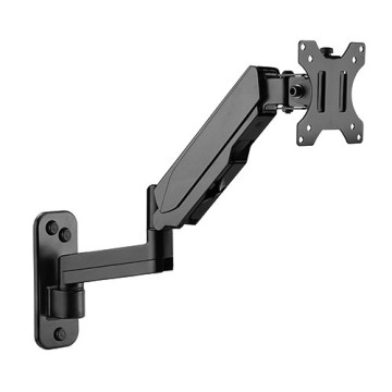 Brateck LDA30-112 Single Screen Wall Mounted Articulating Gas Spring Monitor Arm 17'-32',Weight Capacity (per screen) 8kg; - Image 1