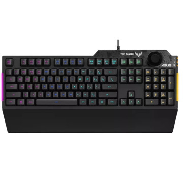 ASUS TUF GAMING K1 RA04 RGB Keyboard, Volume Knob, 19 Key Rollover, Spill Resistance, Programmable Keys - Image 1