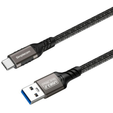 Simplecom CAU520 USB-A to USB-C Data and Charging Cable USB 3.2 Gen2 10Gbps 2M - Image 1