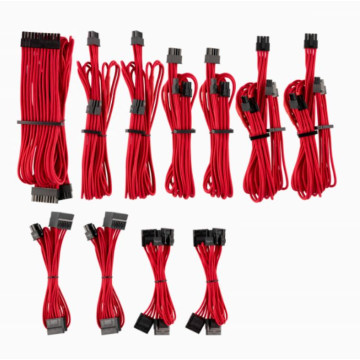 Corsair CP-8920223 For PSU - Red Premium Individually Sleeved DC Cable Pro Kit, Type 4 (Generation 4) - Image 1