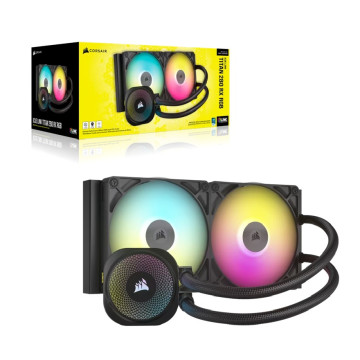 Corsair CW-9061017-WW iCUE LINK TITAN 280 RX RGB AIO Liquid CPU Cooler - Black, 94.7 CFM, 1700 RPM, Aluminum Radiator, Copper Cold Plate, Intel/AMD Support - Image 1