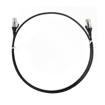 8ware CAT6THINBK-5M CAT6 Ultra Thin Slim Cable 5m / 500cm - Black Color Premium RJ45 Ethernet Network LAN UTP Patch Cord 26AWG for Data - Image 1
