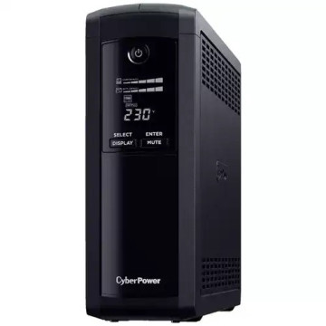 CyberPower VP1200ELCD Systems Value Pro-- 1200VA / 720W Line Interactive UPS - 2* 12V/7.2AH - 2 Yrs Adv. Replacement WTY Incl. internal Batteries - Image 1