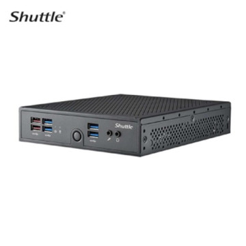 Shuttle DS50U5 XPC SLIM Barebone - Core i5-1335U (15W), 2x DDR5, 2x M.2 2280, HDMI, DP, VGA, COM, 2 x LAN, (5G LTE optional), 90W, fanless, - Image 1