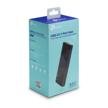 TP-LINK UH700 7 Ports USB3 Hub Desktop 2.5A Power Adapter, transfer speeds of up to 5Gbps, 10 times faster than standard USB 2.0 - Image 1