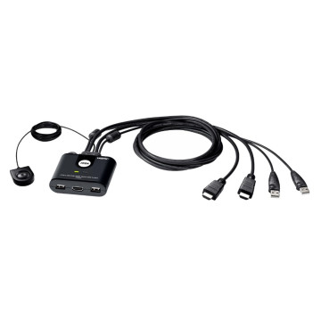 Aten CS22HF-AT 2-Port USB Full HD HDMI Cable KVM Switch - Image 1