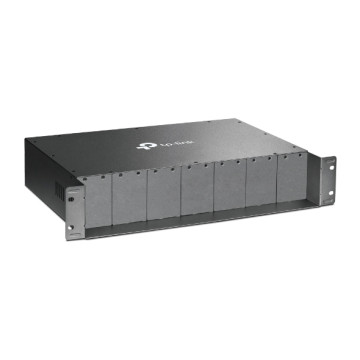 TP-LINK MC1400 19' 2U Rackmount Chassis for 14-Slot Media Converters, Redundant Power Supply, Hot-Swappable, Mounted,Two Cooling Fans - Image 1