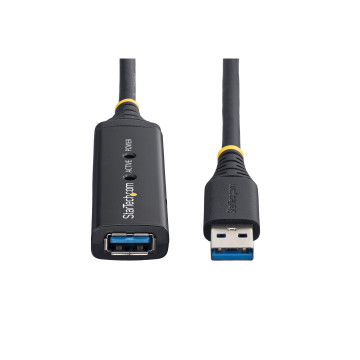 StarTech USB3AAEXT5M 5M USB 3.0 A TO A EXTENSION CABLE, M/F, BLACK, LED, LTW - Image 1