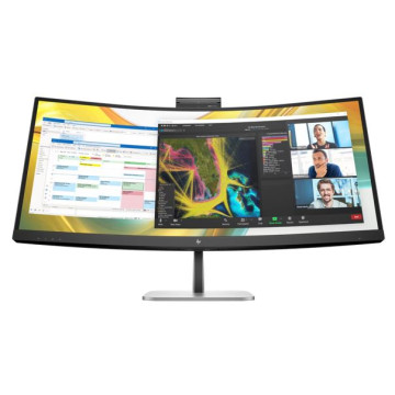 HP 9E0Z2UT Series 5 Pro 34' WQHD 4K CURVED 21:9 3440x1440 100Hz Height Adjust VA LCD Tilt Swivel USB-C DP HDMI Speakers VESA Webcam 3yrs wty - Image 1
