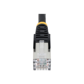 StarTech NLBK-50C-CAT6A-PATCH 50CM CAT6A ETHERNET CABLE - BLACK - LOW SMOKE ZERO HALOGEN (LSZH) - 10GBE 500 - Image 1