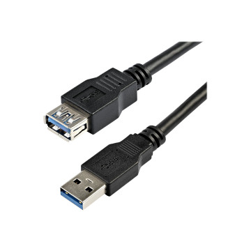 StarTech USB3SEXT2MBK 2M USB 3.0 A TO A EXTENSION CABLE, M/F, BLACK, LTW - Image 1