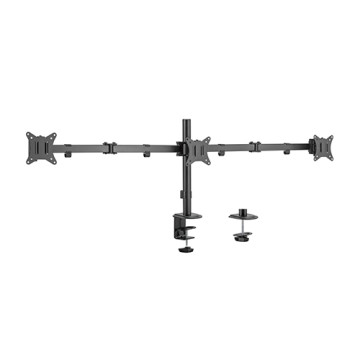 Brateck LDT66-C034 Triple-Monitor Steel Articulating Monitor Mount Fit Most 17'-27' Monitor Weight Capacity (per screen):7kg, VESA: 75x75,100x100(Black) - Image 1