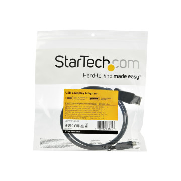 StarTech CDP2DP141MB 1M USB-C (T/BOLT3) TO DP1.4 ADAPTER CABLE, 8K, 3YR - Image 1