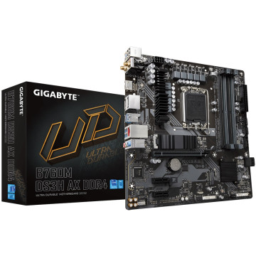 Gigabyte GA-B760M DS3H AX DDR4 B760M DS3H AX DDR4 Intel LGA 1700 m-ATX Motherboard, 4x DDR4 ~128GB, 1x PCI-E x16, 1x PCI-E x1, 2x M.2, 4x SATA, 3x USB 3.2, 2x USB 2.0, 1x T - Image 1