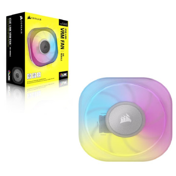 Corsair CW-9061015-WW iCUE LINK CapSwap Module – VRM Fan – White – 70×70×15 mm, 3000 RPM, 20.5 CFM, 2.4 mm‑H₂O, 78×78×37 mm, 0.155 kg, digital control, 2 yr wty - Image 1