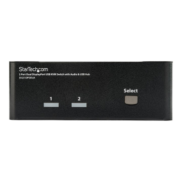 StarTech SV231DPDDUA 2 PORT DUAL DISPLAYPORT KVM SWITCH, USB, AUDIO, HOTKEY, NO CABLE, 3YR - Image 1