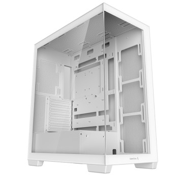 DEEPCOOL R-CG580-WHNDA0-G-1 CG580 White Panoramic ATX Mid-Tower Case, Up to 2x 360mm Radiators, 9x120mm Fans. Front 2x USB3.0, Audio I/O Panel - Image 1