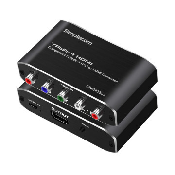 Simplecom CM505V3 Component (YPbPr + Stereo R/L) to HDMI Converter Full HD 1080p - Image 1